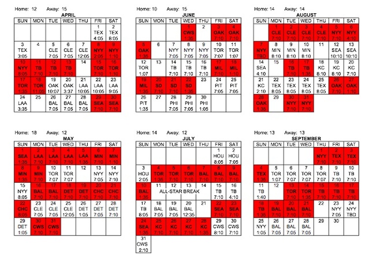 Schedule Red Sox Info